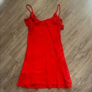 Zara Red ruffle dress